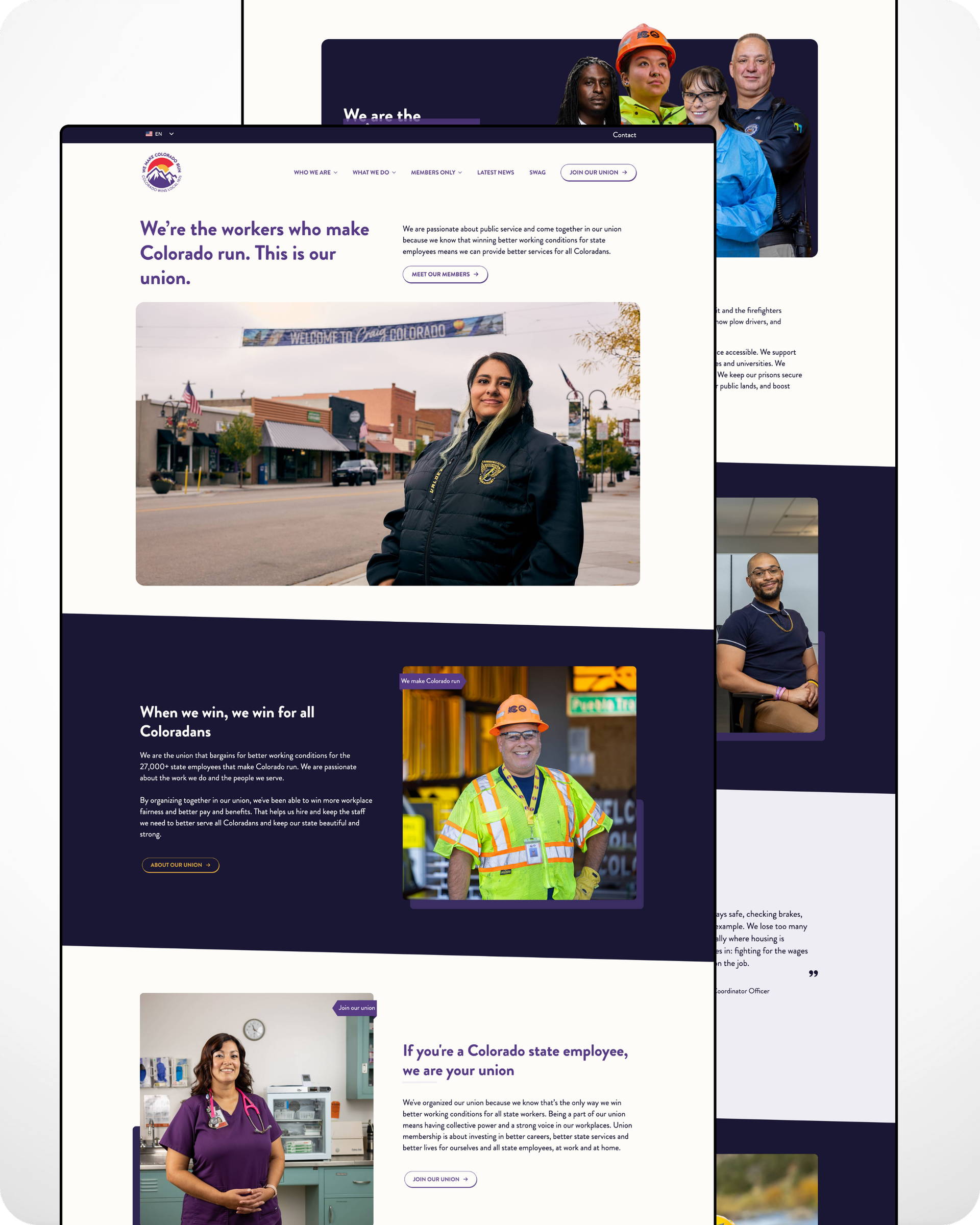 Colorado WINS website homepage screenshot