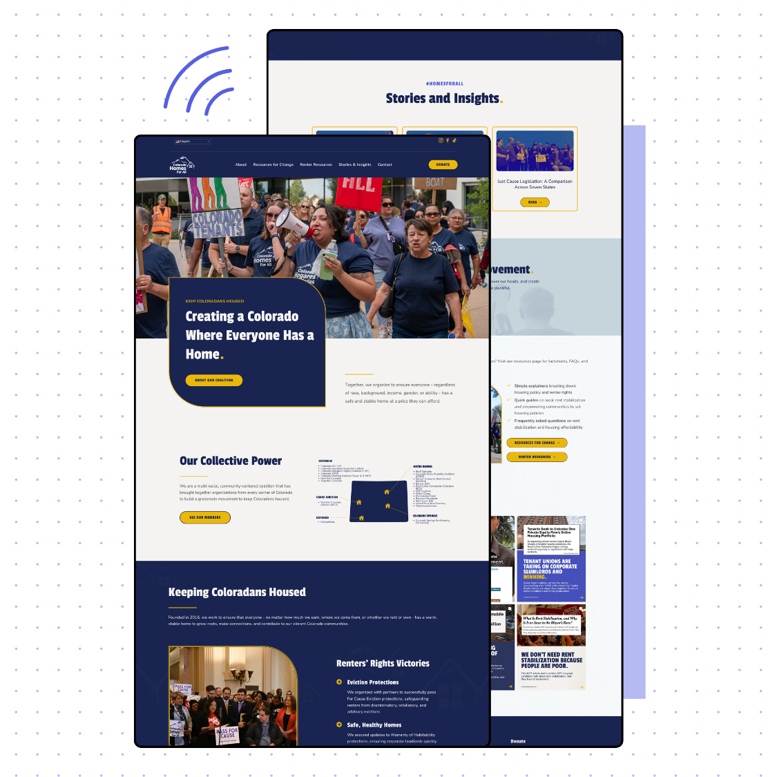 mockup image of colorado homes for all homepage